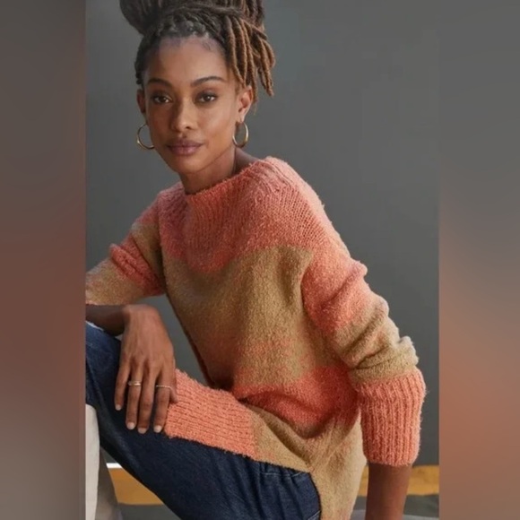 Pilcro Sweaters - Pilcro striped Rugby Tunic Knit Sweater